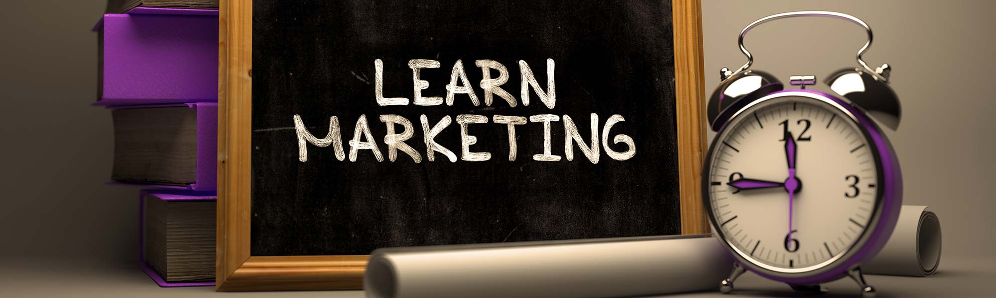 Learn marketing on a blackboard