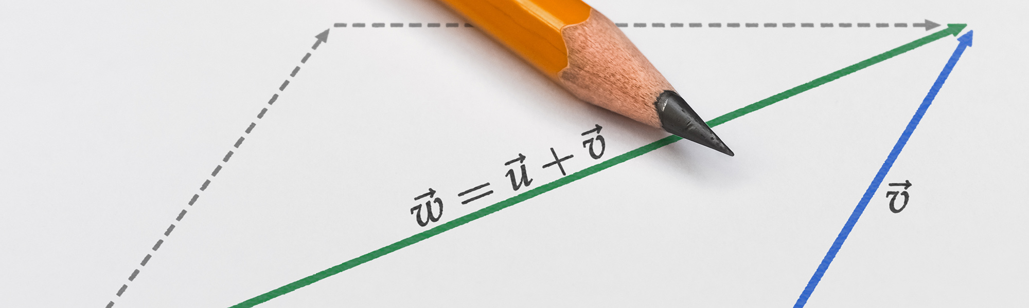 Drawing denoting Applied Maths, and a pencil