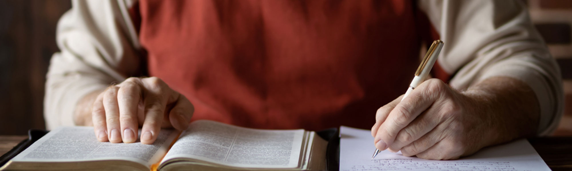 A person at a desk