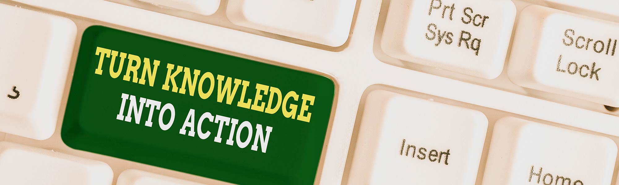 Turn knowledge into action on keyboard