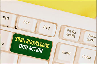 Turn knowledge into action on keyboard