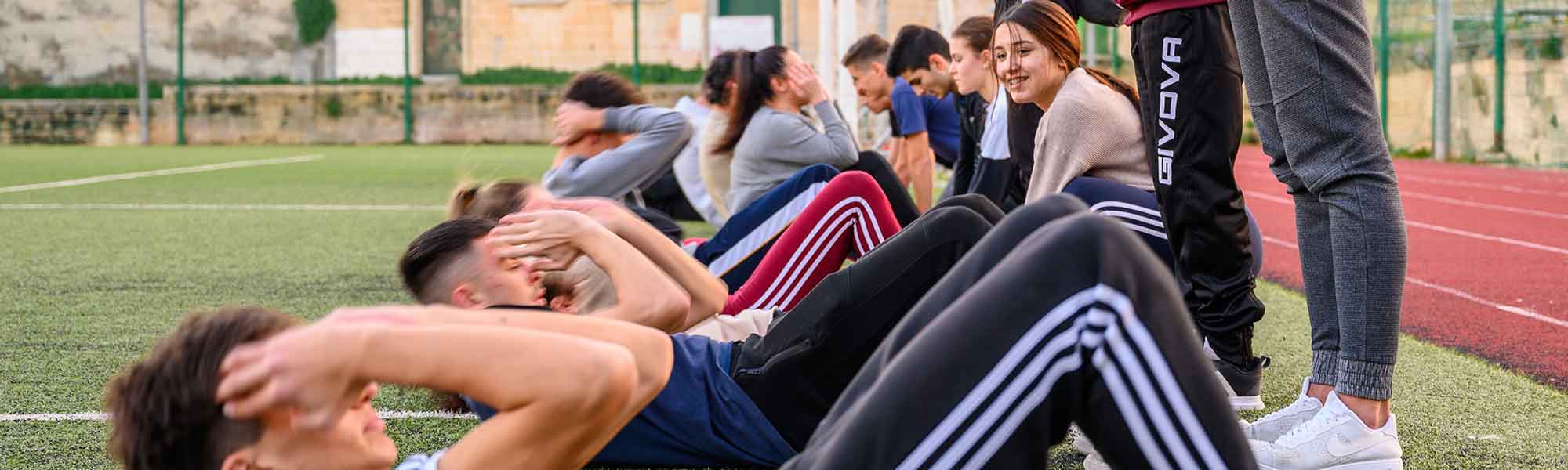 Students doing sports