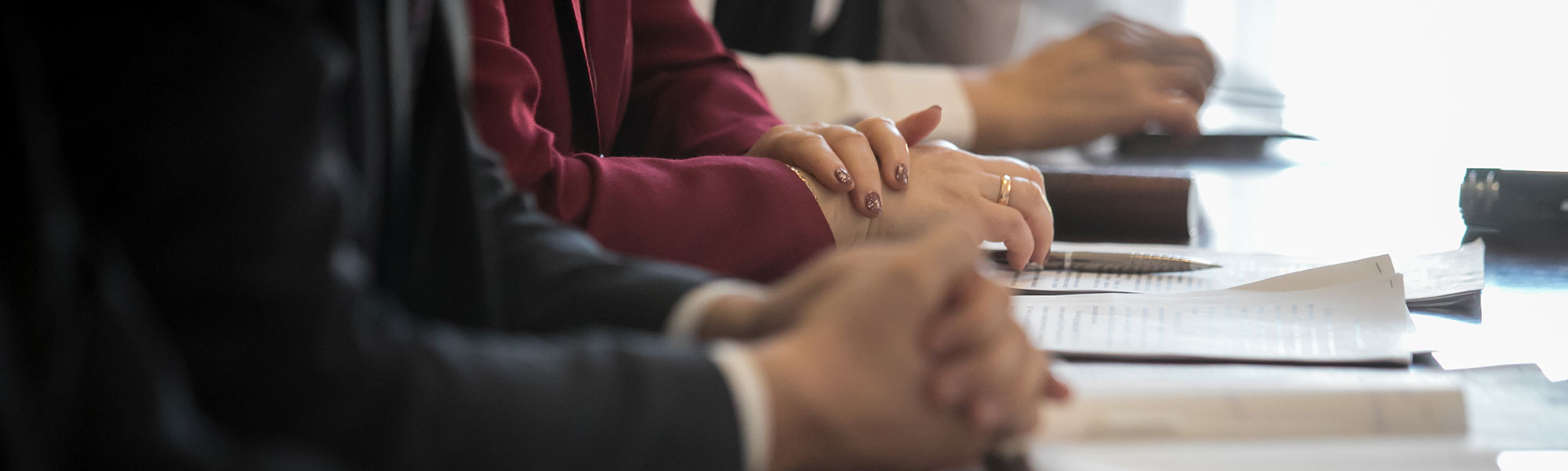 Members of committee at a meeting